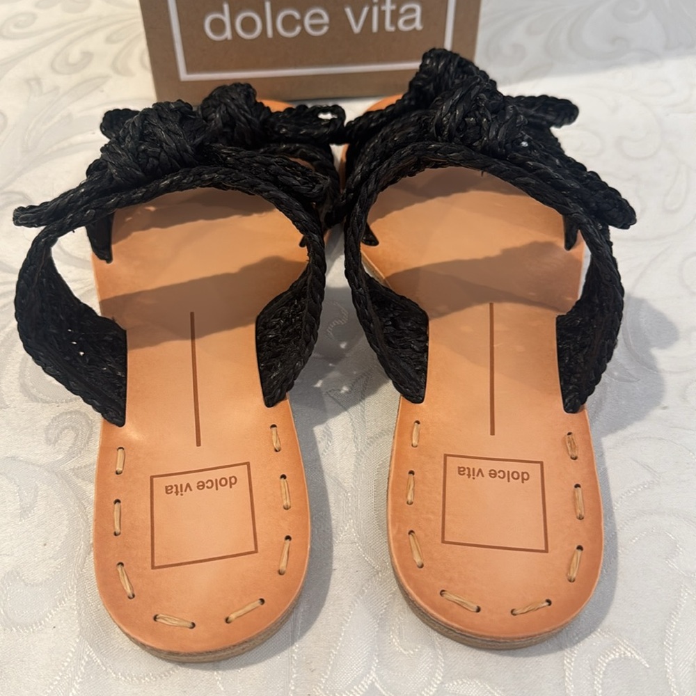 dolce vita Dinah Raffia Sandal. Ladies 8. - Picture 8 of 13